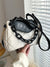 Two Tone Quilted Detail Chain Decor Flap Bucket Bag  - Women Shoulder Bags