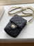 Faux Pearl Decor Quilted Pattern Flap Square Bag  - Women Crossbody