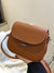 Stitch Detail Flap Saddle Bag  - Women Crossbody