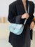 Tweed Plaid Pattern Metal Decor Flap Saddle Bag  - Women Crossbody