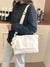 Minimalist Flap Square Bag with Bag Charm  - Women Crossbody