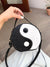 Yin & Yang Design Croc Embossed Satchel Bag  - Women Satchels