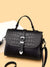 Buckle Detail Textured Flap Square Bag  - Women Satchels