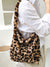 Fluffy Leopard Pattern Square Bag  - Women Shoulder Bags
