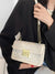 Letter Embroidered Flap Chain Bag  - Women Shoulder Bags