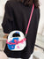 Colorblock Chain Decor Saddle Bag  - Women Satchels