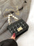 Mini Faux Pearl Decor Twist Lock Flap Chain Square Bag  - Women Satchels