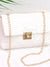 Metal Decor Quilted Flap Square Bag  - Women Crossbody