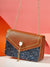 Faux Pearl & Tassel Decor Colorblock Flap Chain Square Bag  - Women Crossbody