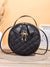 Quilted Swan Decor Circle Bag  - Women Satchels