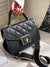 Quilted Turn Lock Flap Square Bag  - Women Satchels