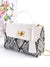 Twilly Scarf Decor Croc Embossed Flap Square Bag  - Women Satchels