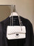 Twist Lock Chevron Flap Square Bag  - Women Shoulder Bags