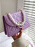 Faux Pearl Decor Quilted Square Bag  - Women Satchels