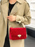 Velvet Quilted Embossed Flap Square Bag  - Women Shoulder Bags