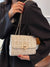 Tweed Plaid Pattern Flap Square Bag  - Women Shoulder Bags