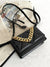 Minimalist Quilted Chain Decor Flap Square Bag  - Women Crossbody