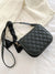 Quilted Metal Shell Decor Flap Saddle Bag  - Women Crossbody