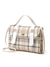 Plaid Pattern Flap Satchel Bag  - Women Satchels