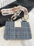 Twilly Scarf Decor Embroidery Detail Flap Square Bag  - Women Satchels