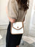 Button Decor Contrast Binding Flap Square Bag  - Women Crossbody