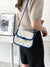 Quilted Detail Contrast Binding Flap Saddle Bag  - Women Crossbody
