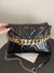 Quilted Chain Flap Square Bag  - Women Satchels
