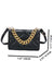 Minimalist Quilted Chain Decor Flap Square Bag  - Women Crossbody
