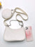Chain Decor Square Bag with Coin Case  - Women Crossbody