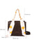 Twilly Scarf Decor Letter Graphic Flap Square Bag  - Women Satchels
