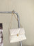 Quilted Pattern Metal Lock Design Chain Square Bag  - Women Shoulder Bags