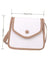 Button Decor Contrast Binding Flap Square Bag  - Women Crossbody