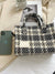 Plaid Pattern Satchel Bag with Inner Pouch  - Women Satchels