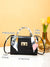 Twilly Scarf Decor Crocodile Embossed Flap Square Bag  - Women Satchels