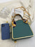 Twilly Scarf Decor Letter Graphic Chain Square Bag  - Women Satchels
