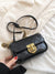 Quilted Detail Metal Lock Flap Chain Square Bag  - Women Crossbody