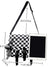 Checkered Graphic Flap Square Bag  - Women Crossbody