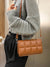 Minimalist Textured Flap Square Bag  - Women Crossbody