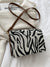 Zebra Striped Pattern Flap Square Bag  - Women Crossbody