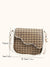 Houndstooth Graphic Flap Square Bag  - Women Crossbody