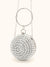 Mini Rhinestone Decor Top Ring Circle Bag - Women Evening & Clutch