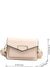 Letter Graphic Contrast Piping Flap Square Bag  - Women Crossbody