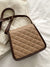 Quilted Flap Snap Button Square Bag  - Women Crossbody