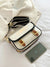 Letter Graphic Buckle Decor Contrast Binding Square Bag  - Women Crossbody